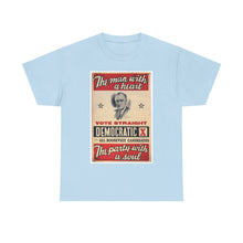 Load image into Gallery viewer, FDR "The Man with a Heart - The Party with a Soul" 1940 Campaign Poster T-Shirt