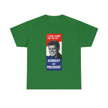 Load image into Gallery viewer, JFK 1960 Campaign Poster Unisex Heavy Cotton Tee