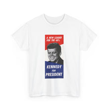 Load image into Gallery viewer, JFK 1960 Campaign Poster Unisex Heavy Cotton Tee