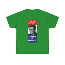 Load image into Gallery viewer, JFK 1960 Campaign Poster Unisex Heavy Cotton Tee