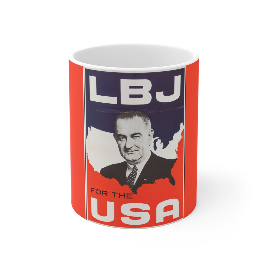 Lyndon B. Johnson 1964 Campaign Poster 11oz Mug