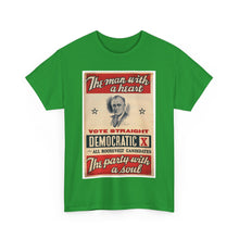 Load image into Gallery viewer, FDR "The Man with a Heart - The Party with a Soul" 1940 Campaign Poster T-Shirt