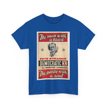 Load image into Gallery viewer, FDR "The Man with a Heart - The Party with a Soul" 1940 Campaign Poster T-Shirt