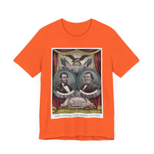 Load image into Gallery viewer, Abraham Lincoln and Andrew Johnson 1864 Campaign Banner T-Shirt
