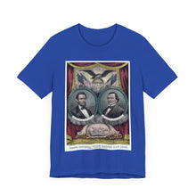 Load image into Gallery viewer, Abraham Lincoln and Andrew Johnson 1864 Campaign Banner T-Shirt