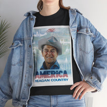 Load image into Gallery viewer, America: Reagan Country 1980 Campaign Poster Unisex Heavy Cotton T-Shirt
