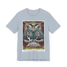 Load image into Gallery viewer, Abraham Lincoln and Andrew Johnson 1864 Campaign Banner T-Shirt