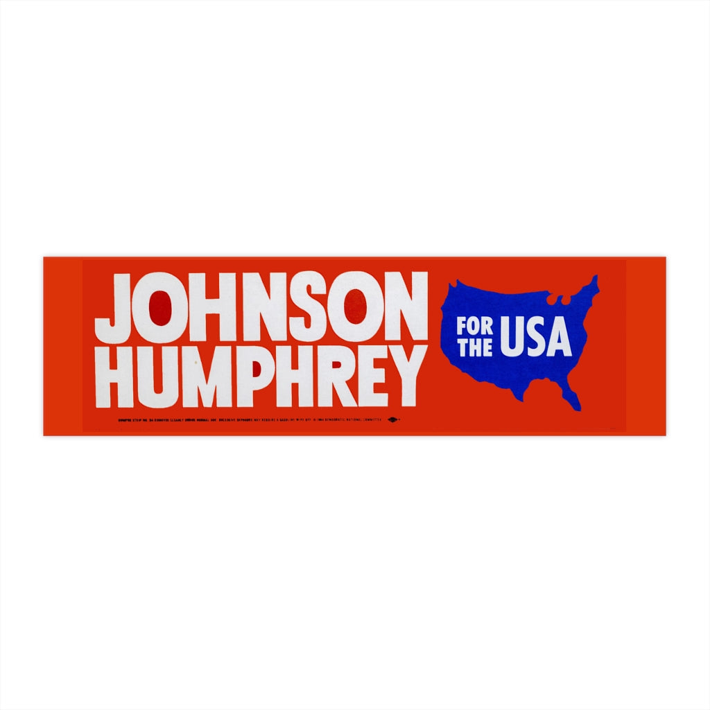 LBJ/Humphrey for the USA 1964 Bumper Sticker