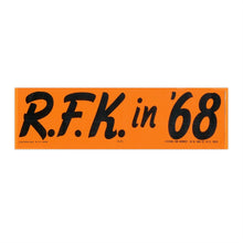 Load image into Gallery viewer, "R.F.K. in '68" Primary Bumper Sticker