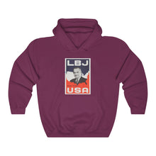 Load image into Gallery viewer, "LBJ for the USA" 1964 Campaign Poster Hoodie