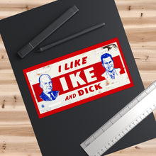 Load image into Gallery viewer, I Like Ike and Dick 1952 Campaign License Plate Bumper Sticker
