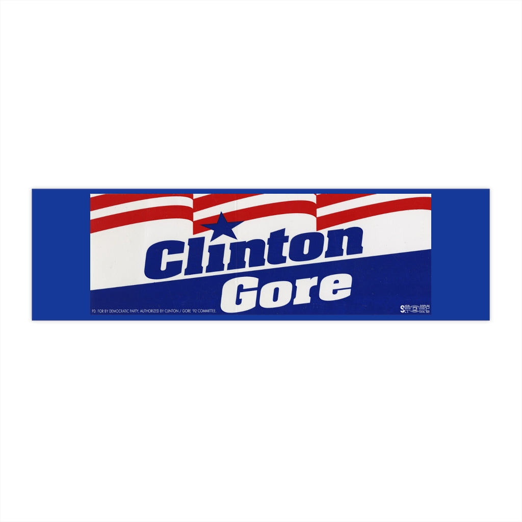 Bill Clinton and Al Gore 1992 Campaign Poster Bumper Sticker