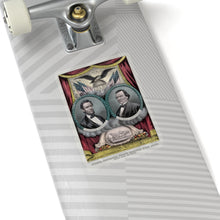 Load image into Gallery viewer, Abraham Lincoln and Andrew Johnson 1864 Campaign Banner Sticker