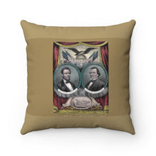 Load image into Gallery viewer, Abraham Lincoln 1864 Spun Polyester Square Pillow