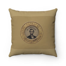 Load image into Gallery viewer, Abraham Lincoln 1864 Spun Polyester Square Pillow