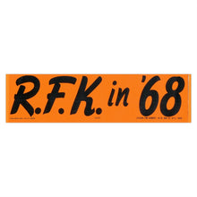 Load image into Gallery viewer, "R.F.K. in '68" Primary Bumper Sticker