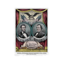 Load image into Gallery viewer, Abraham Lincoln and Andrew Johnson 1864 Campaign Banner Sticker