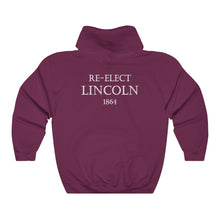Load image into Gallery viewer, Abraham Lincoln and Andrew Johnson 1864 Campaign Banner Hoodie