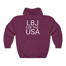 Load image into Gallery viewer, "LBJ for the USA" 1964 Campaign Poster Hoodie