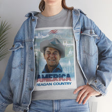 Load image into Gallery viewer, America: Reagan Country 1980 Campaign Poster Unisex Heavy Cotton T-Shirt
