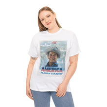 Load image into Gallery viewer, America: Reagan Country 1980 Campaign Poster Unisex Heavy Cotton T-Shirt
