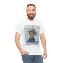 Load image into Gallery viewer, America: Reagan Country 1980 Campaign Poster Unisex Heavy Cotton T-Shirt
