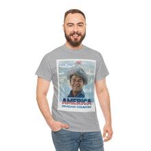 Load image into Gallery viewer, America: Reagan Country 1980 Campaign Poster Unisex Heavy Cotton T-Shirt
