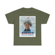 Load image into Gallery viewer, America: Reagan Country 1980 Campaign Poster Unisex Heavy Cotton T-Shirt
