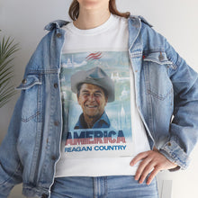 Load image into Gallery viewer, America: Reagan Country 1980 Campaign Poster Unisex Heavy Cotton T-Shirt
