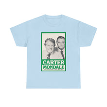 Load image into Gallery viewer, Carter/Mondale 1976 Unofficial Campaign Poster Unisex Heavy Cotton T-Shirt
