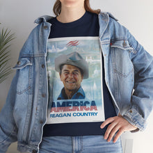 Load image into Gallery viewer, America: Reagan Country 1980 Campaign Poster Unisex Heavy Cotton T-Shirt
