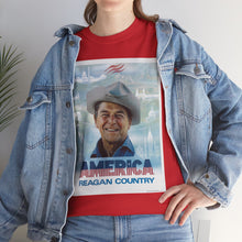 Load image into Gallery viewer, America: Reagan Country 1980 Campaign Poster Unisex Heavy Cotton T-Shirt
