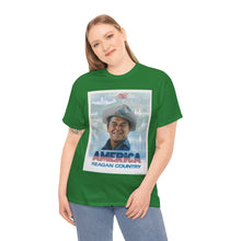 Load image into Gallery viewer, America: Reagan Country 1980 Campaign Poster Unisex Heavy Cotton T-Shirt
