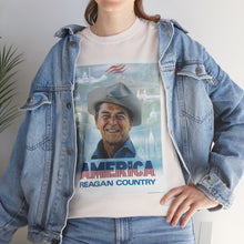 Load image into Gallery viewer, America: Reagan Country 1980 Campaign Poster Unisex Heavy Cotton T-Shirt
