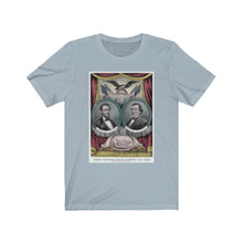 Load image into Gallery viewer, Abraham Lincoln and Andrew Johnson 1864 Campaign Banner T-Shirt
