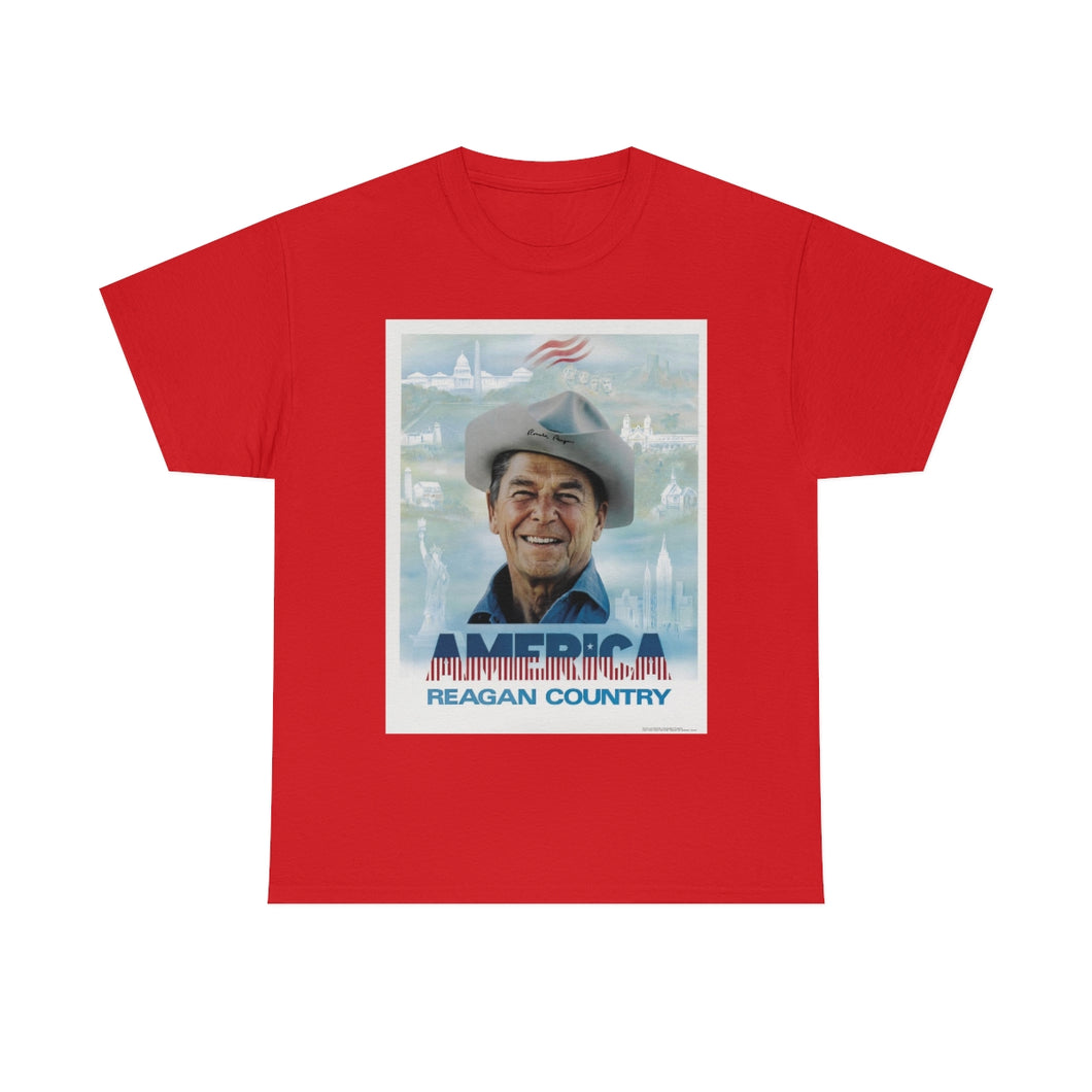 America: Reagan Country 1980 Campaign Poster Unisex Heavy Cotton T-Shirt