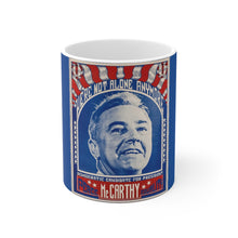 Load image into Gallery viewer, Eugene McCarthy 1968 Primary &quot;We&#39;re Not Alone Anymore&quot; 11oz Mug
