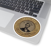 Load image into Gallery viewer, Photo of the Abraham Lincoln 1864 Campaign Pin Printed on a Sticker
