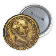 Load image into Gallery viewer, Martin Van Buren 1848 Brass Shell Locket Pin
