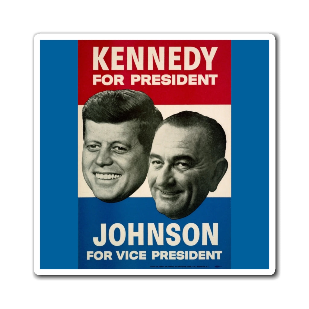 JFK & LBJ 1960 Campaign Magnet