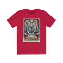 Load image into Gallery viewer, Abraham Lincoln and Andrew Johnson 1864 Campaign Banner T-Shirt
