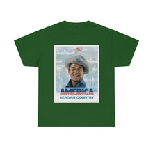 Load image into Gallery viewer, America: Reagan Country 1980 Campaign Poster Unisex Heavy Cotton T-Shirt
