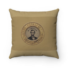 Load image into Gallery viewer, Abraham Lincoln 1864 Spun Polyester Square Pillow

