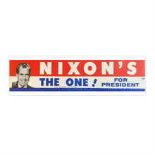 Load image into Gallery viewer, Richard Nixon Original 1968 Bumper Sticker Reprint
