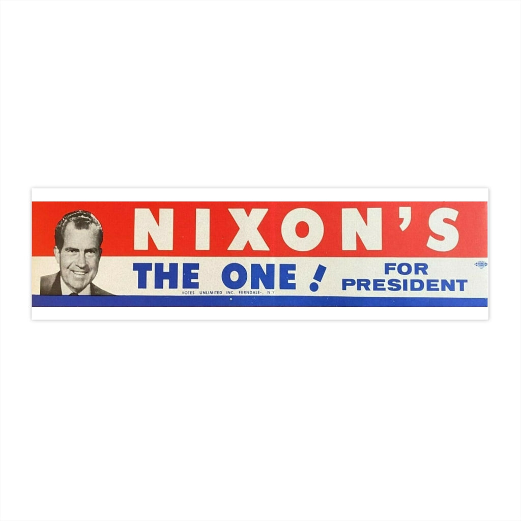 Richard Nixon Original 1968 Bumper Sticker Reprint