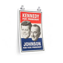Load image into Gallery viewer, Kennedy for President - Johnson for Vice-President 1960 Campaign Poster
